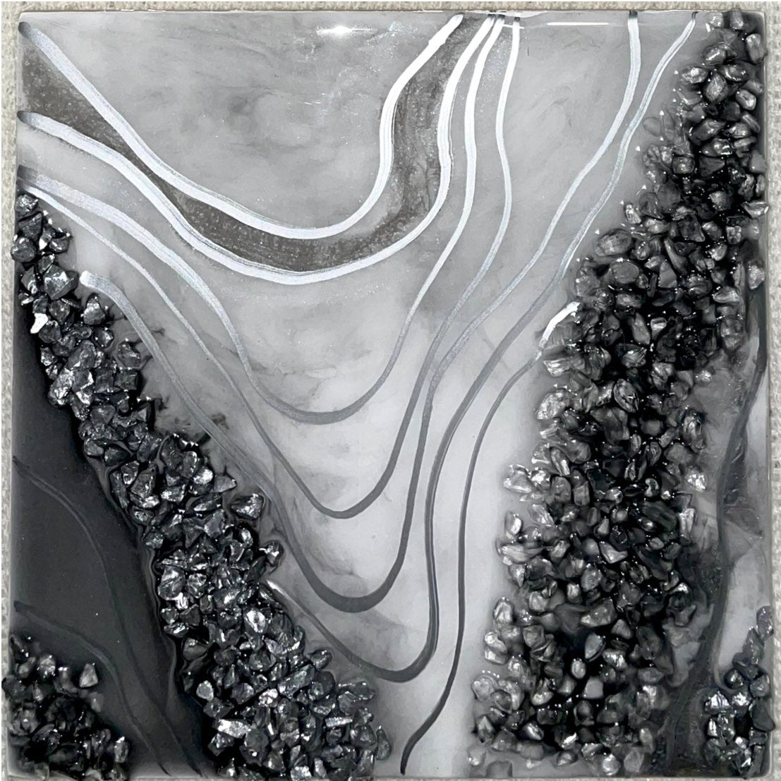 black and silver abstract