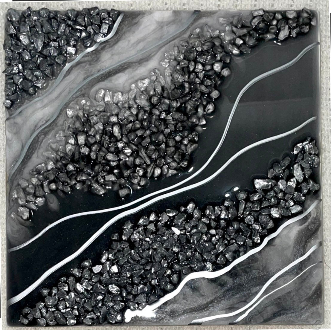 Black Geode Wall Art