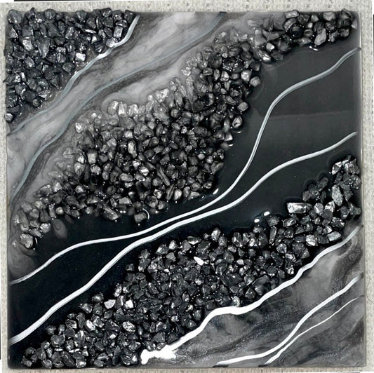 Black Geode Wall Art