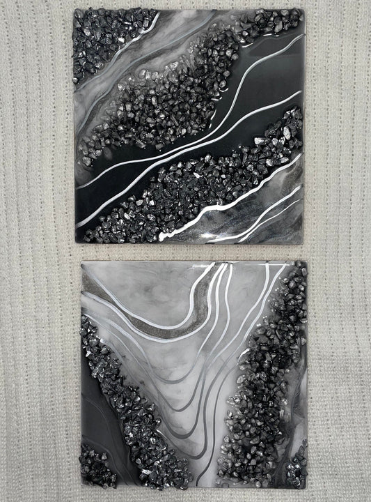 Black Geode Wall Art