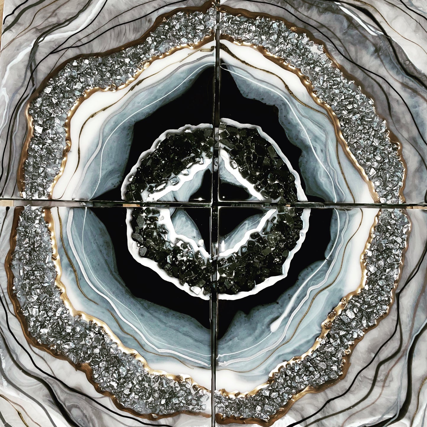 Black Geode Wall Art